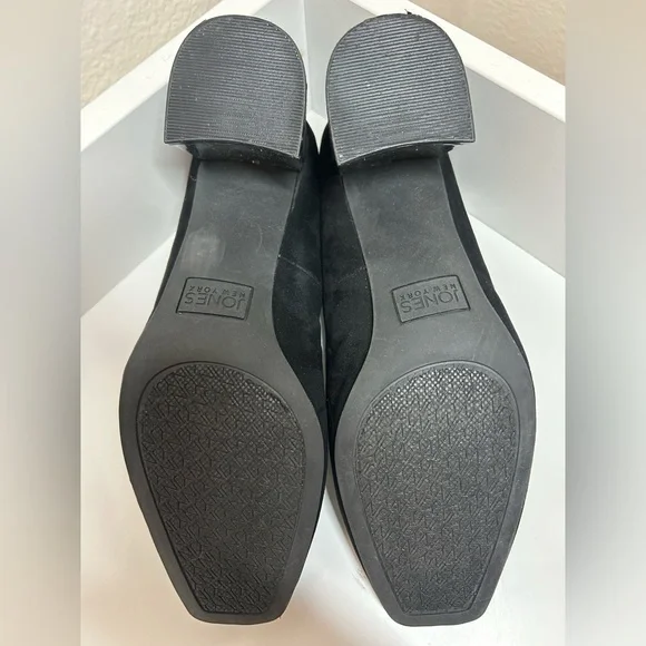 Jones New York Aurdeena Women's Black Suede Square Toe Block Heel - Size 6.5M - Picture 3 of 8